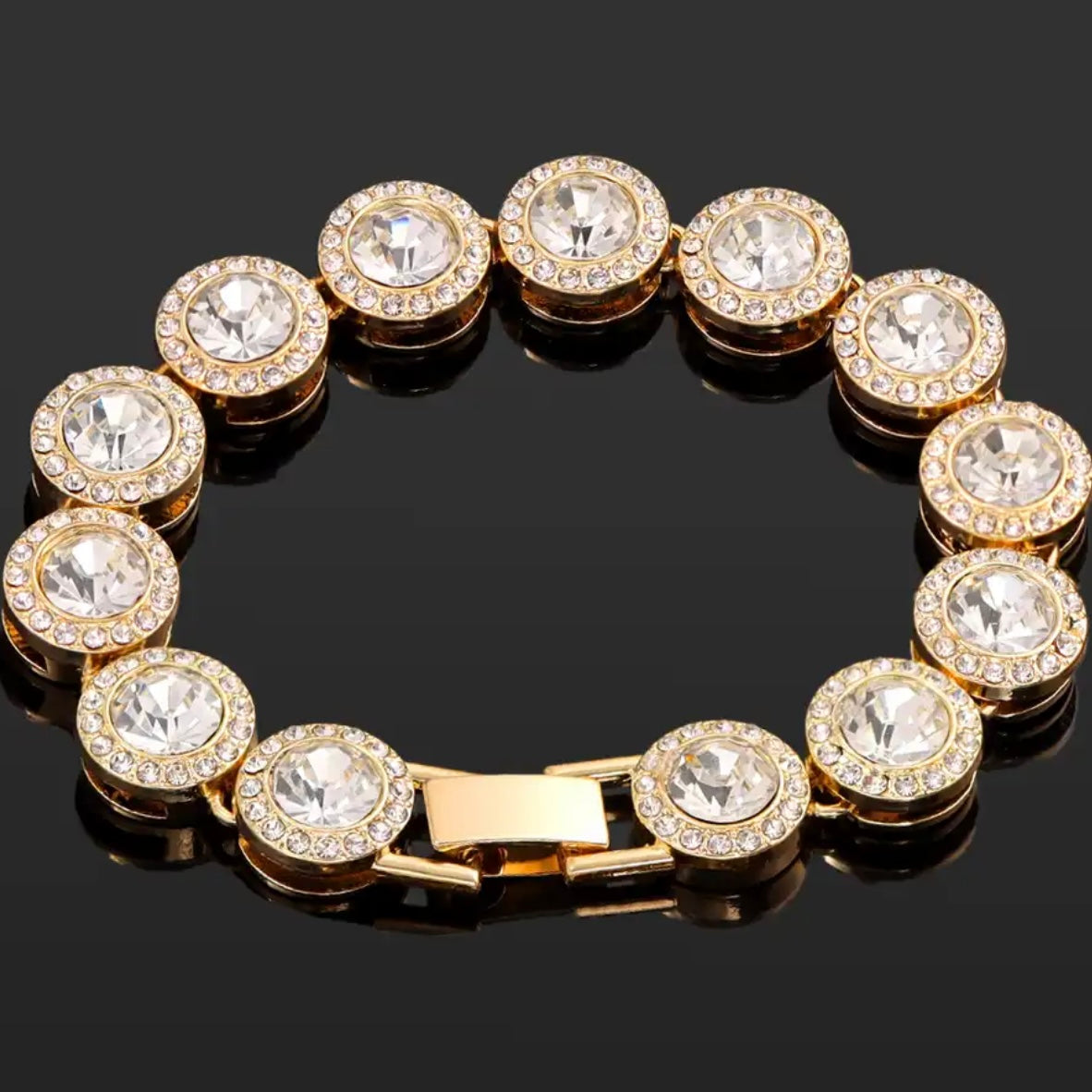 Icy Circle Cuban Bracelet