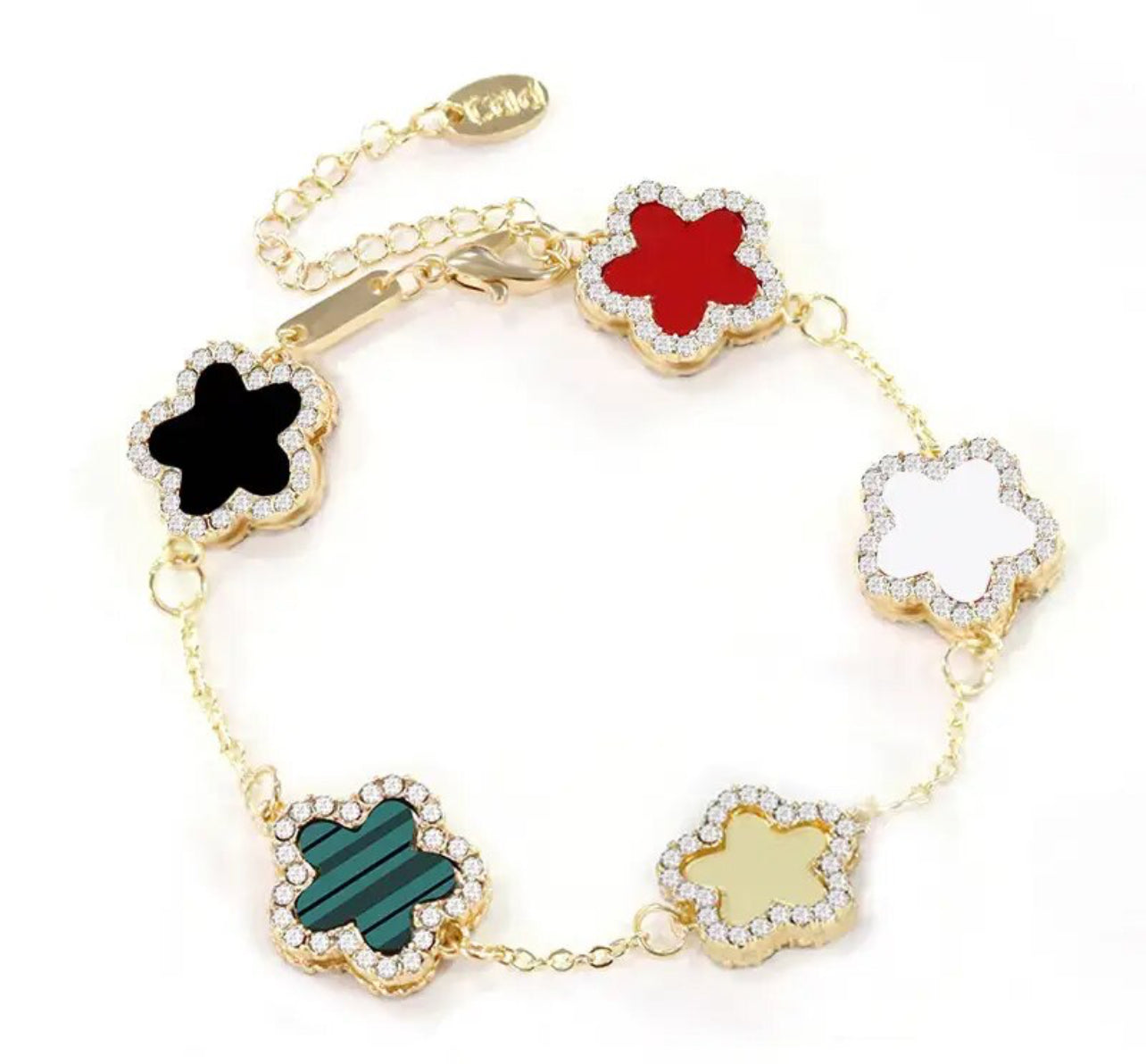 Multi Color Flower Shaped Bracelet