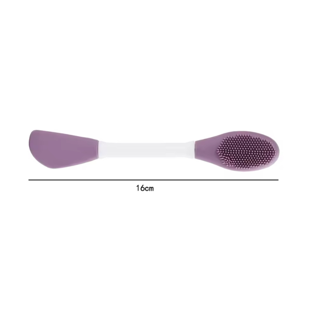 Dual Head Silicone Face Mask Applicator Facial Pore Cleanser Double Sided Brush