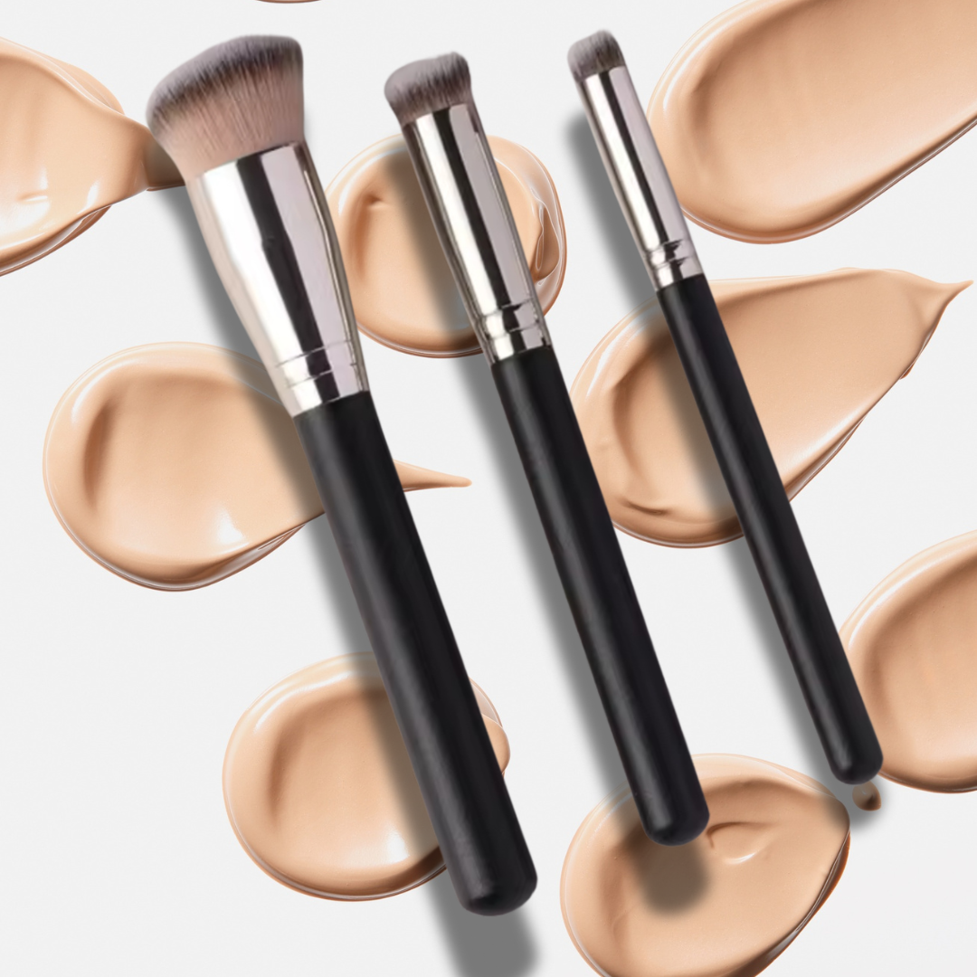 3pcs It Girl Foundation, Contour & Conceal Makeup Brushes