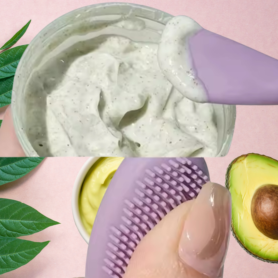 Dual Head Silicone Face Mask Applicator Facial Pore Cleanser Double Sided Brush
