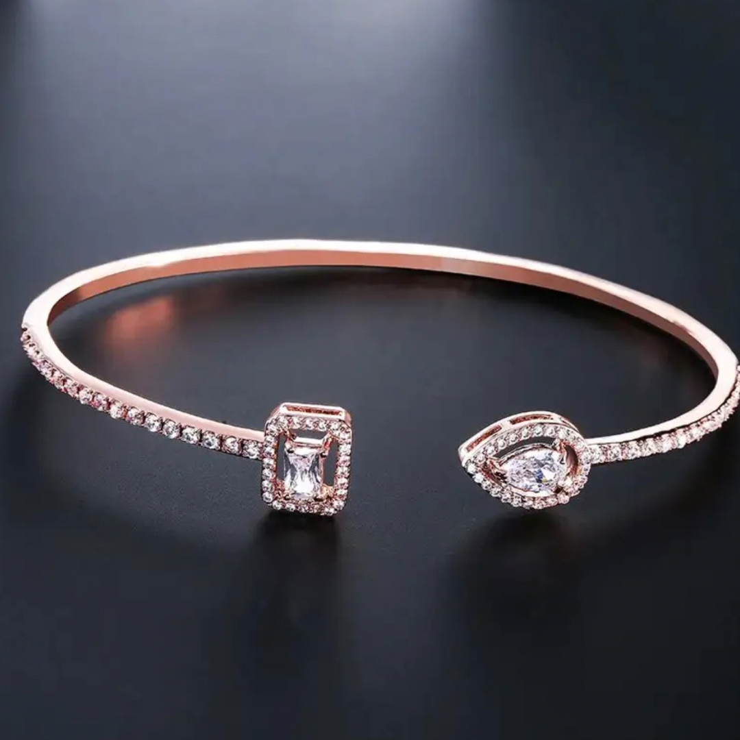 Rose Gold Cuff Bangle Bracelet