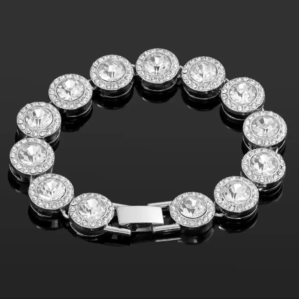 Icy Circle Cuban Bracelet
