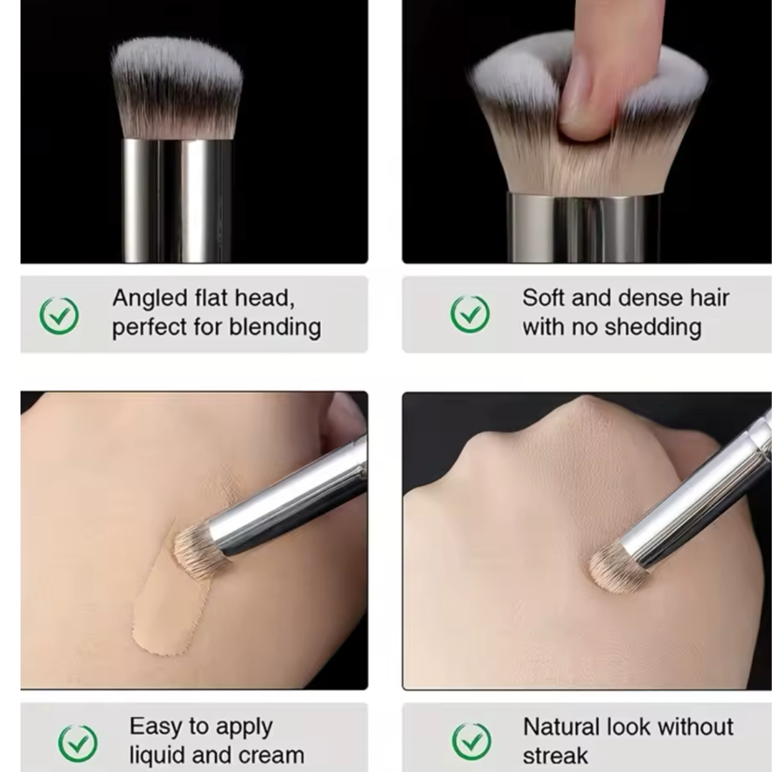 3pcs It Girl Foundation, Contour & Conceal Makeup Brushes