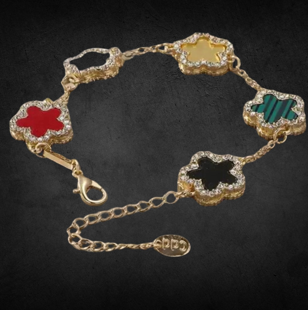 Multi Color Flower Shaped Bracelet