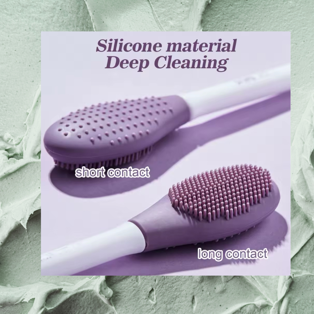 Dual Head Silicone Face Mask Applicator Facial Pore Cleanser Double Sided Brush