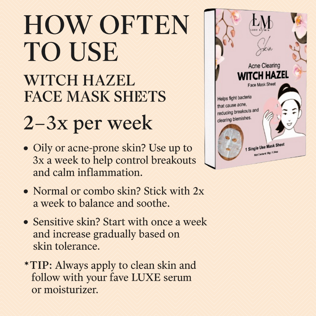 Witch Hazel Face Mask Sheets