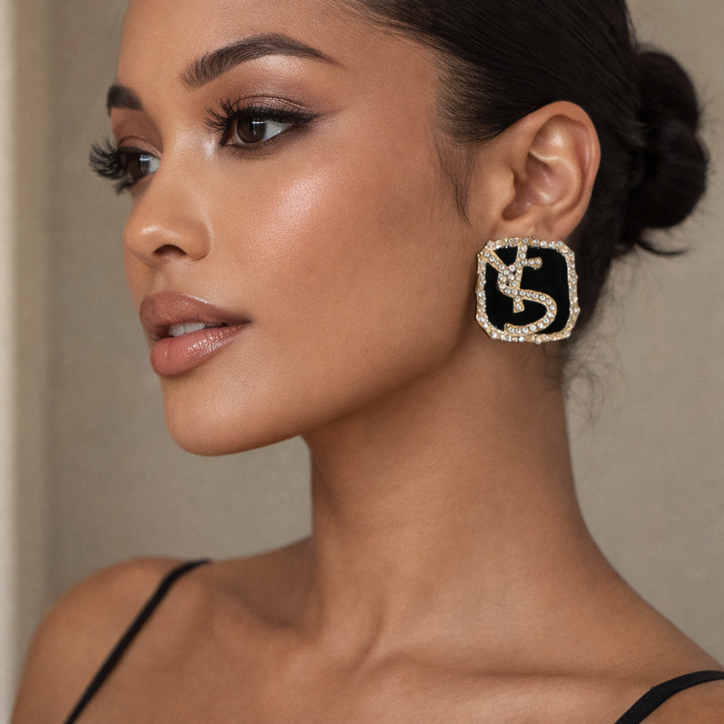 Square Vintage Studs Earrings