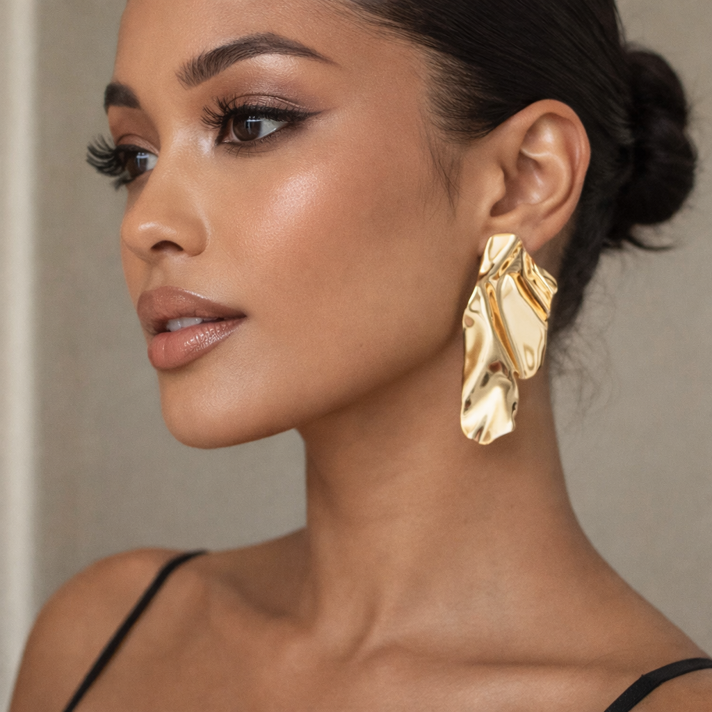 Molten Muse Draped Earrings