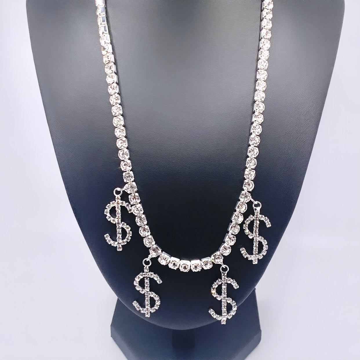 Dollar Sign Tennis Choker Necklace