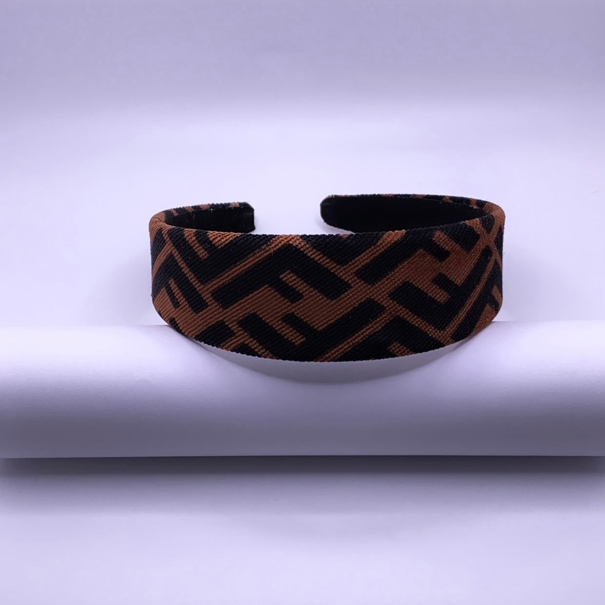 Luxe Brown Couture Monogram Headband