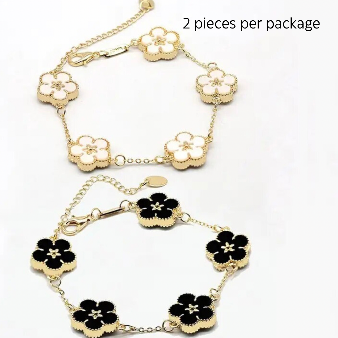 2 Pieces Flower Shaped Bracelet