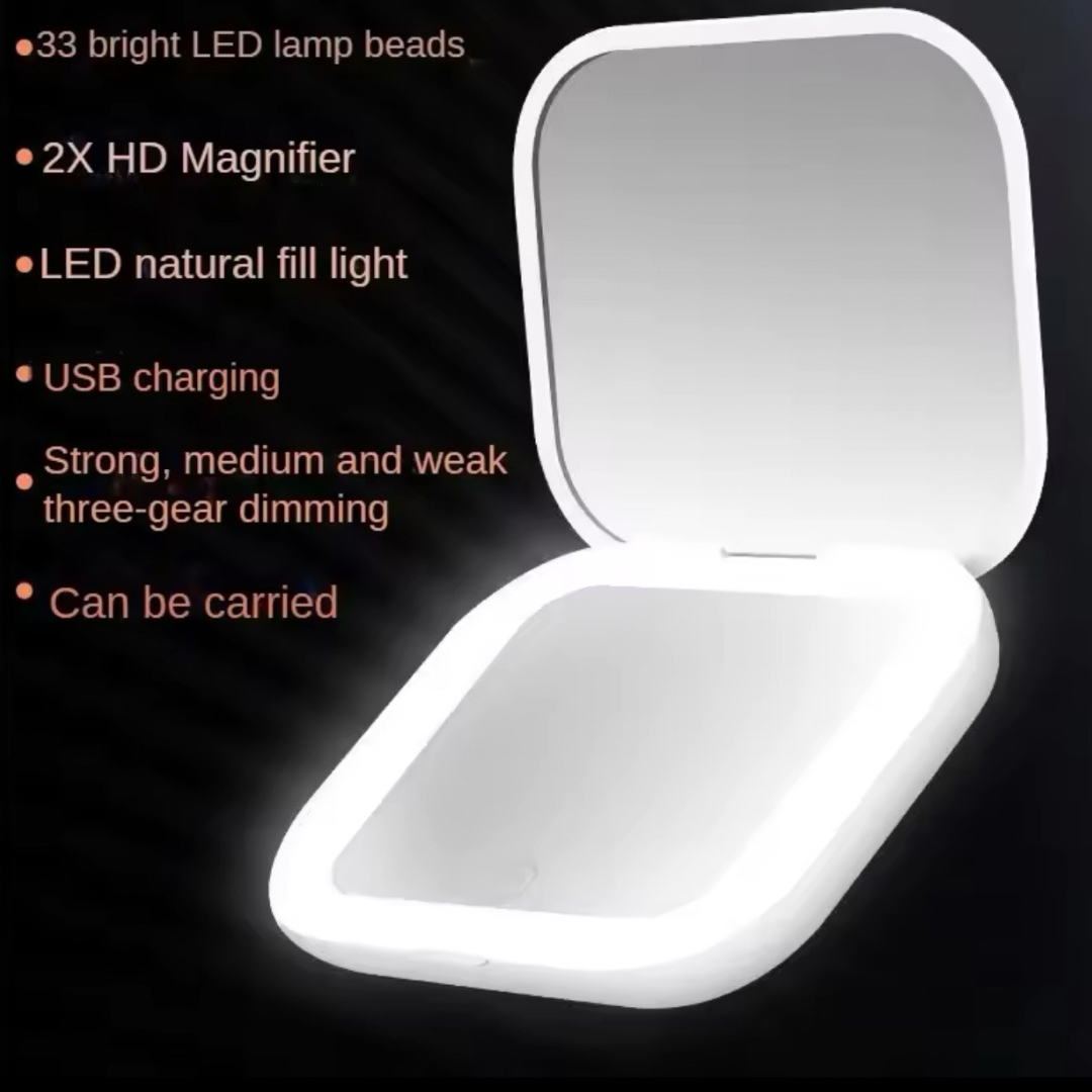 Mini Vanity Rechargeable LED Lights Makeup Mirror