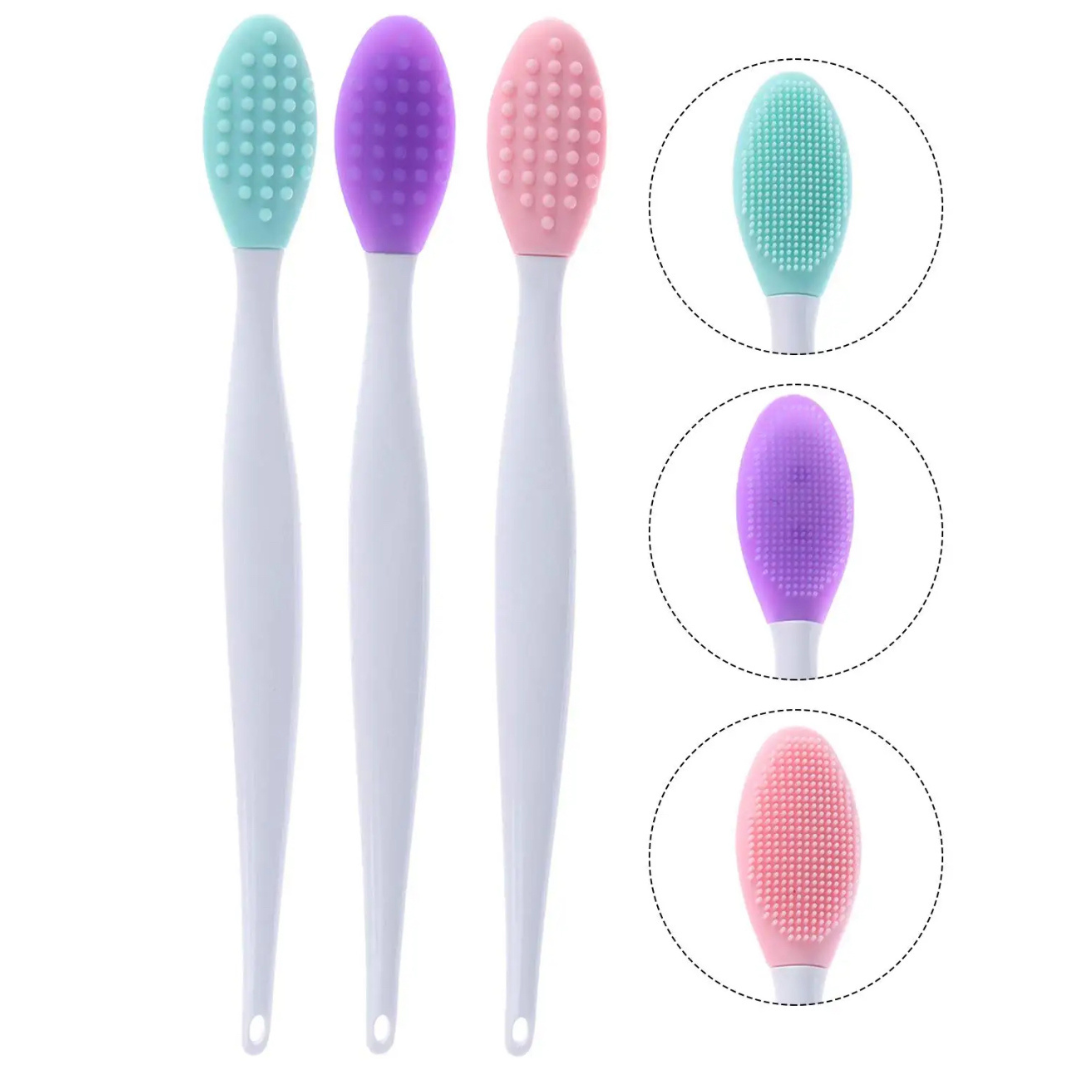 Double-Sided Silicone Lip Exfoliating Soft Scrub Brush