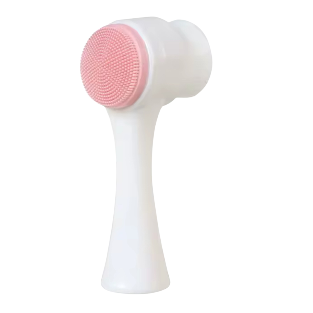 Double-Sided Silicone Manual Facial Cleanser Deep Cleansing Pore Minimizing Brush