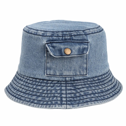 Denim Pocket Bucket Hat