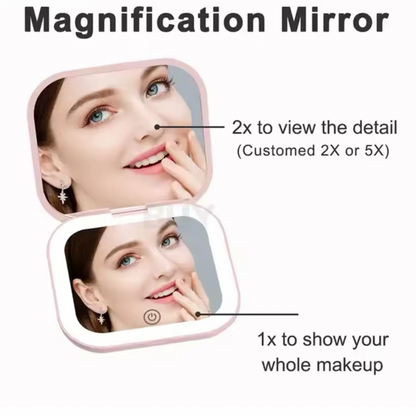 Mini Vanity Rechargeable LED Lights Makeup Mirror