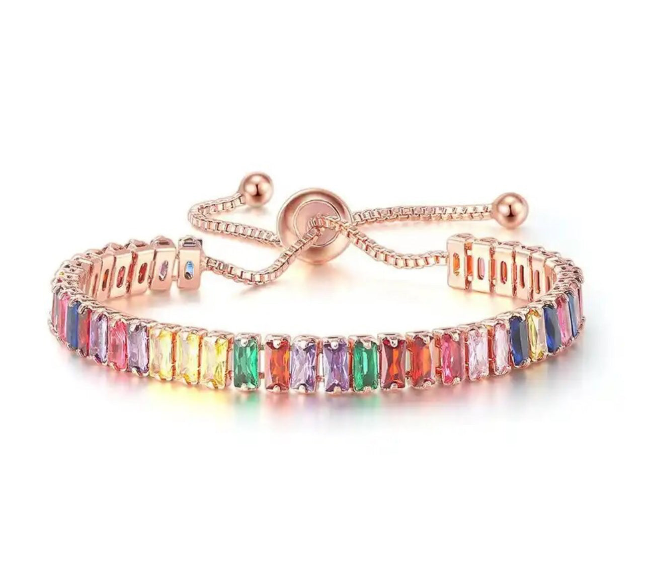 Multi Color Tennis Bracelet