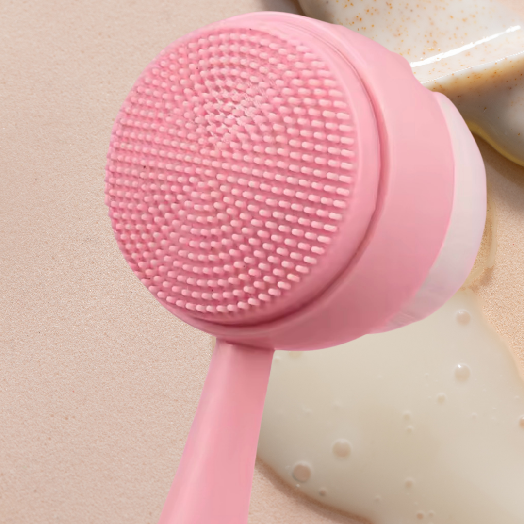 Deep Pore Double-Sided Silicone Facial Cleansing & Exfoliating Brush