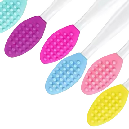 Double-Sided Silicone Lip Exfoliating Soft Scrub Brush