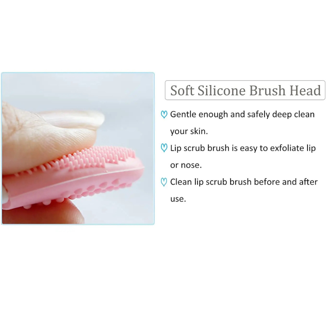 Double-Sided Silicone Lip Exfoliating Soft Scrub Brush