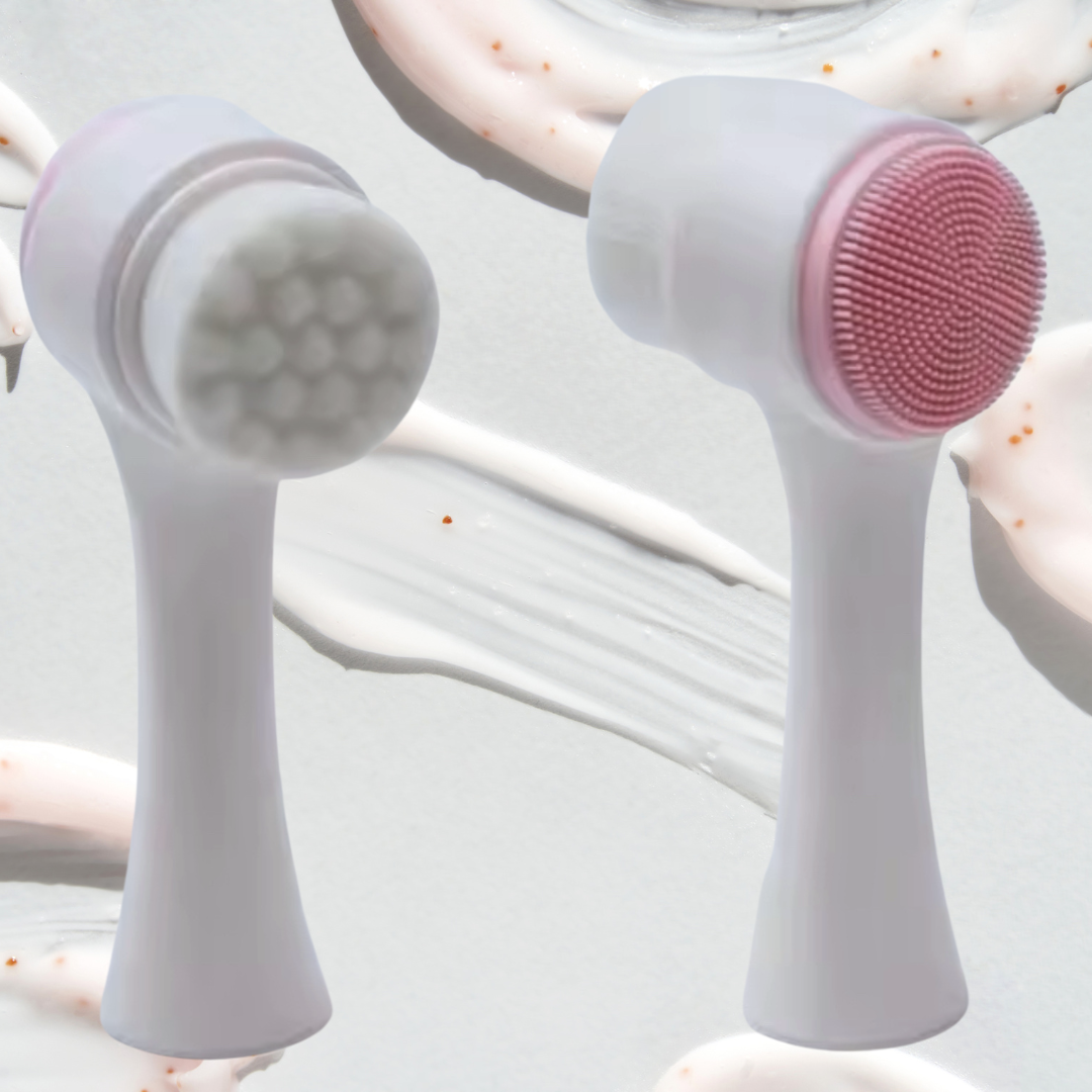 Double-Sided Silicone Manual Facial Cleanser Deep Cleansing Pore Minimizing Brush