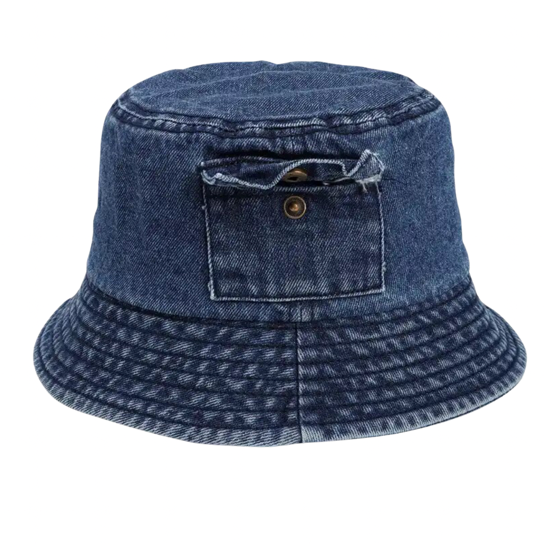 Denim Pocket Bucket Hat