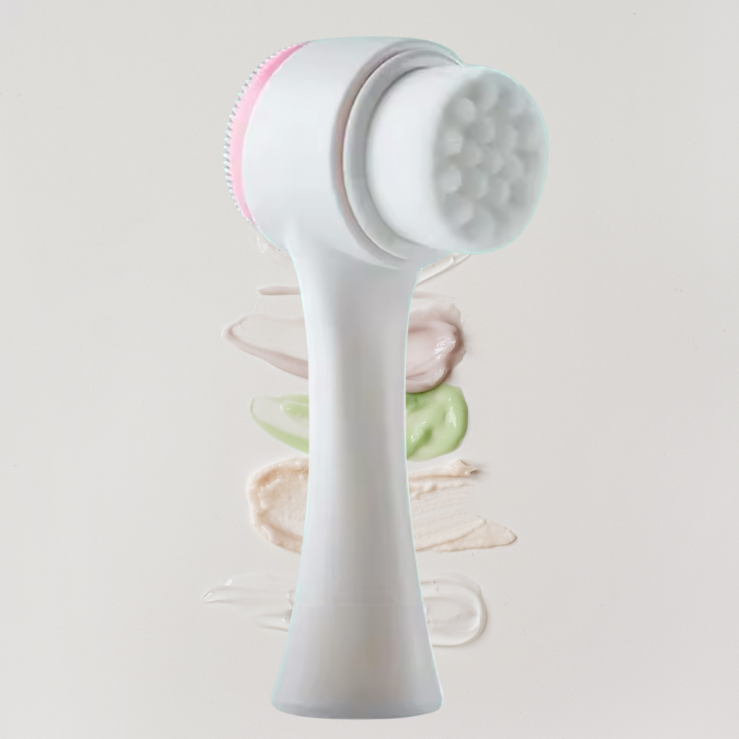 Double-Sided Silicone Manual Facial Cleanser Deep Cleansing Pore Minimizing Brush