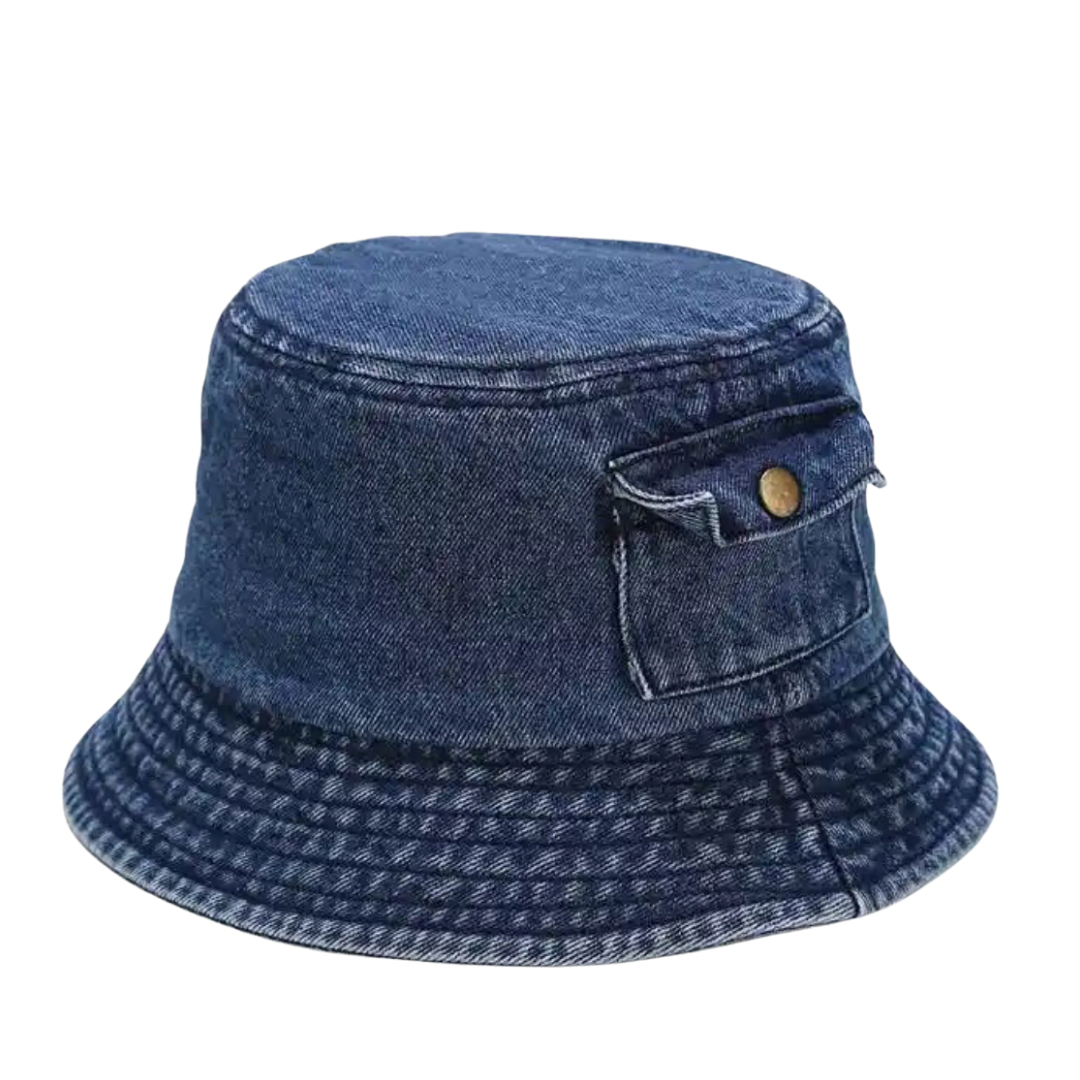 Denim Pocket Bucket Hat