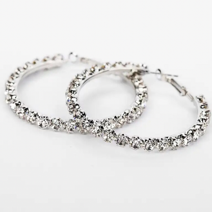 Crystal Big Hoop Earrings