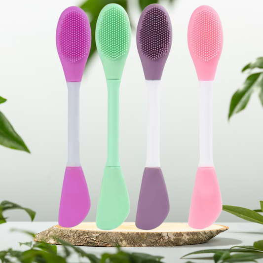 Dual Head Silicone Face Mask Applicator  Facial Pore Cleanser Double Sided Brush