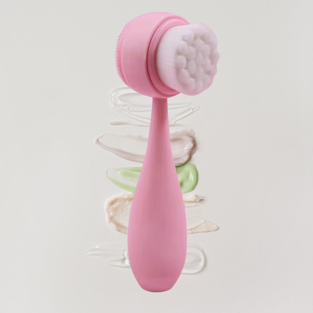 Deep Pore Double-Sided Silicone Facial Cleansing & Exfoliating Brush