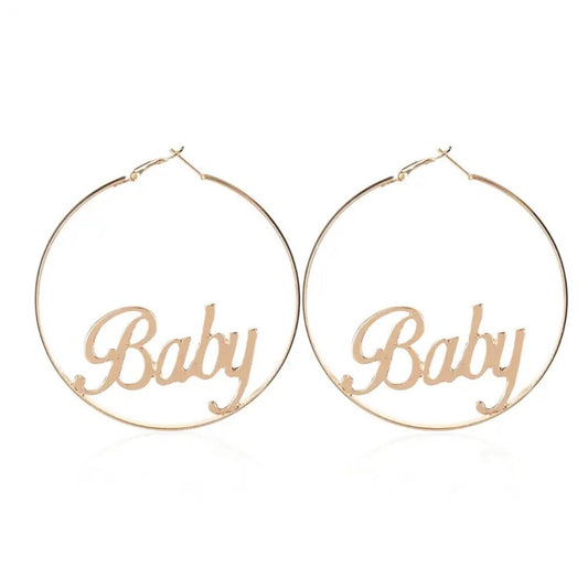 BabyGirl Letter Hoop Earrings