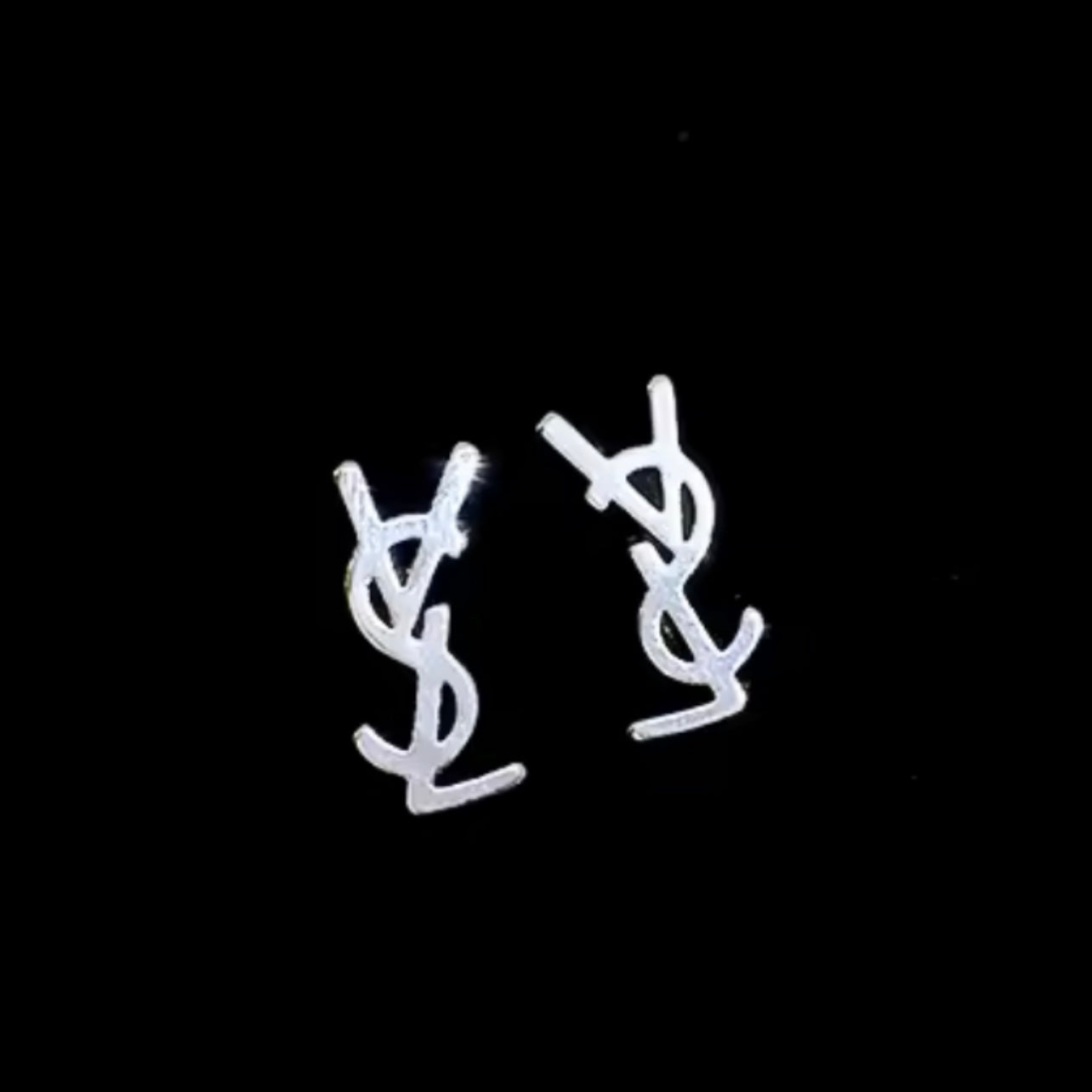 Stainless Steel Small Letter Earrings