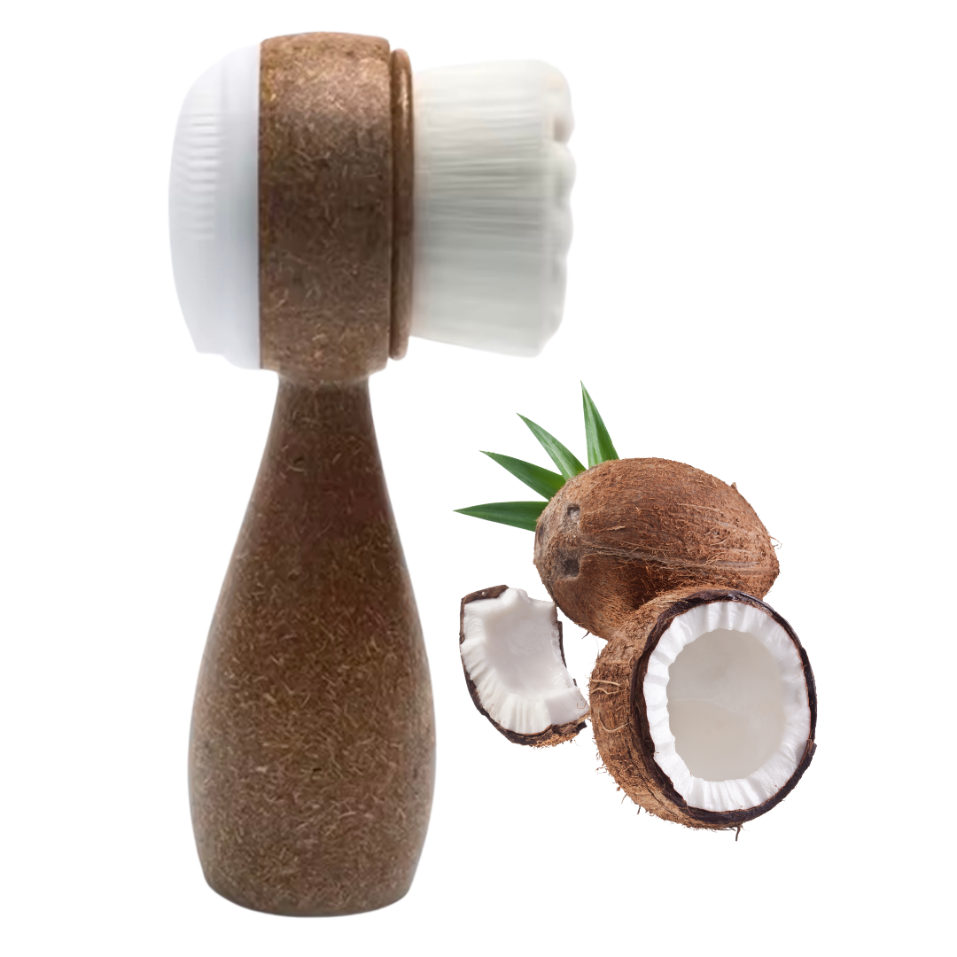 Eco-Luxe Coconut Shell Double Sided Exfoliating Facial Brush