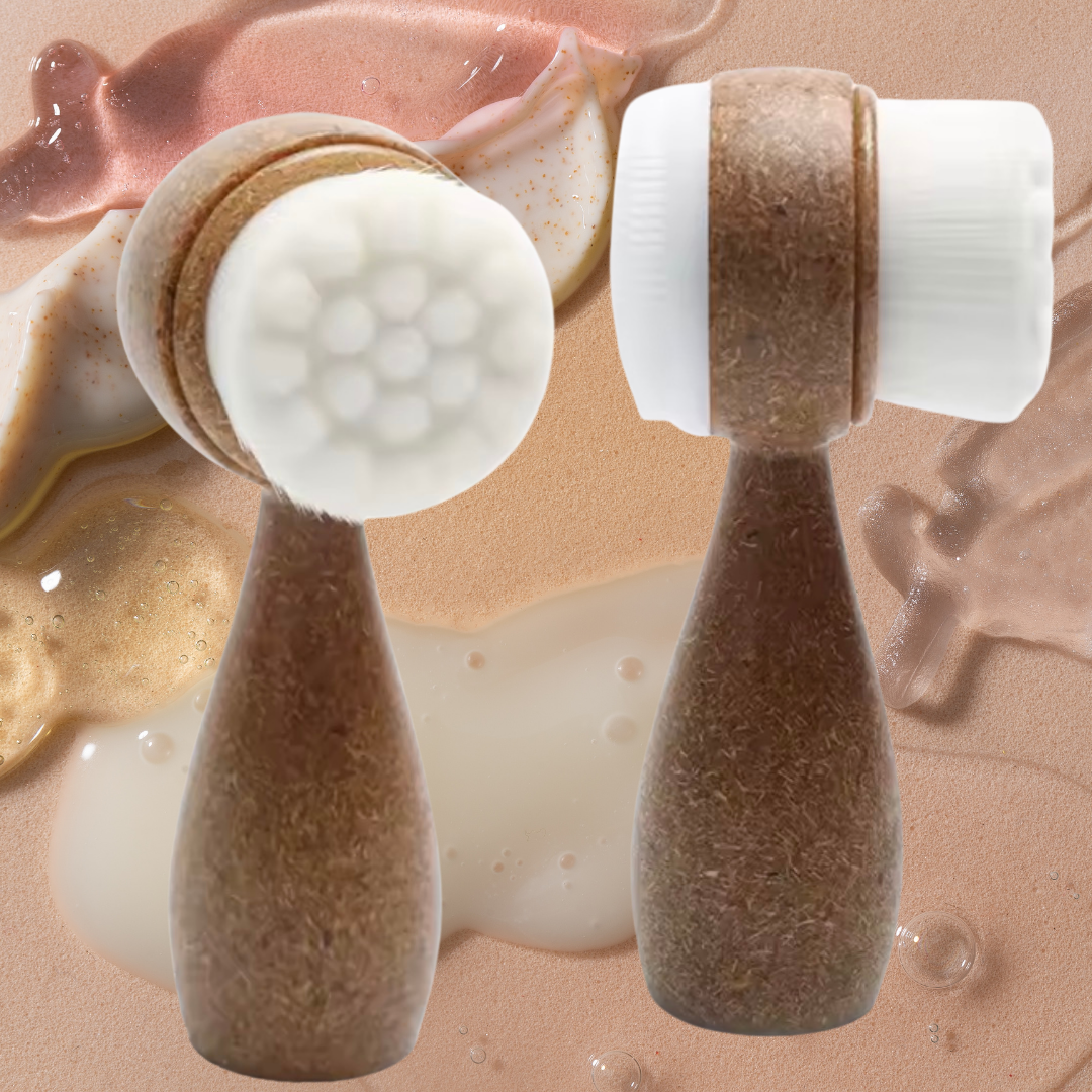 Eco-Luxe Coconut Shell Double Sided Exfoliating Facial Brush