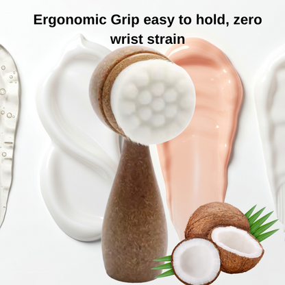 Eco-Luxe Coconut Shell Double Sided Exfoliating Facial Brush