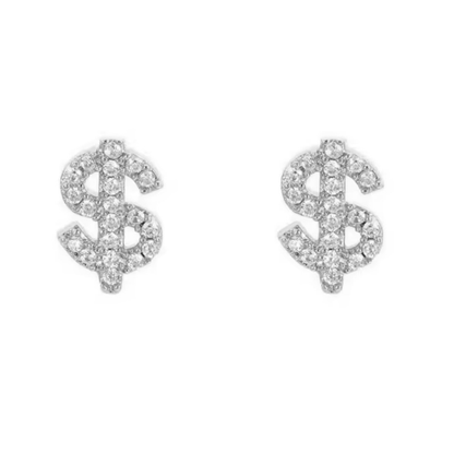 Men’s Small Dollar Sign Stud Earrings