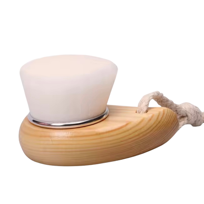 Men’s Facial Brush Wooden Handle Skin & Beard Exfoliator