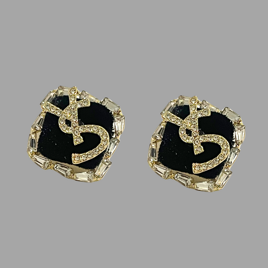 Square Vintage Studs Earrings