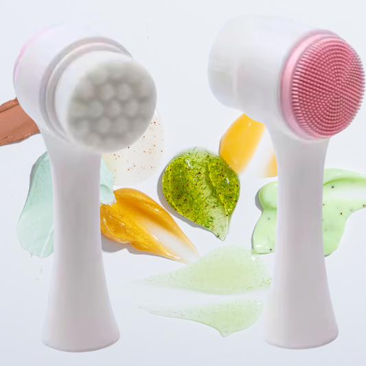 Double-Sided Silicone Manual Facial Cleanser Deep Cleansing Pore Minimizing Brush