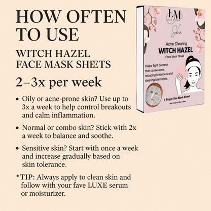 Witch Hazel Face Mask Sheets