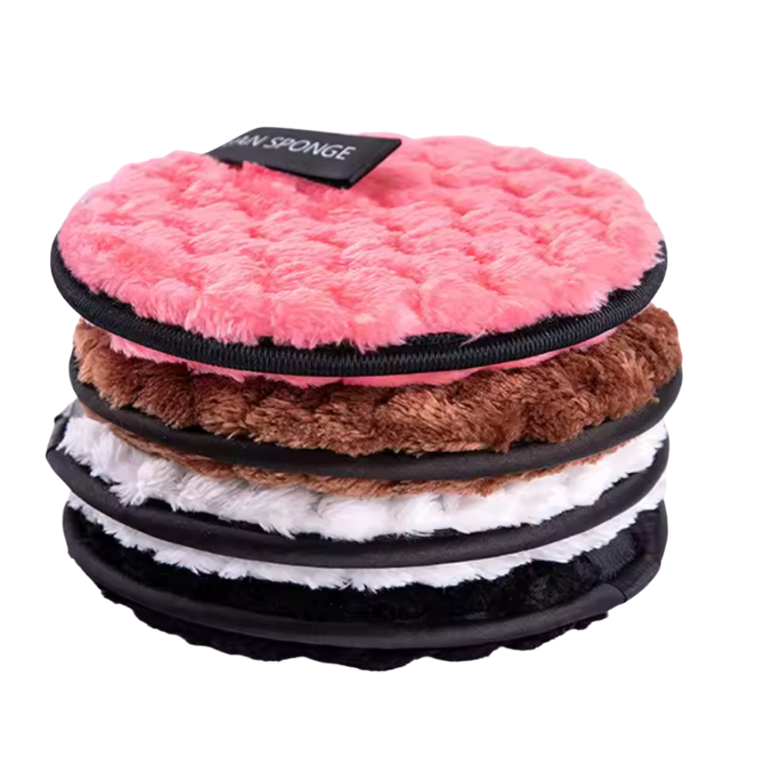 LUXE Microfiber Cleansing Pads Makeup Remover Reusable 4PCS Set