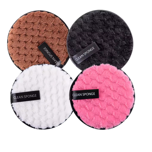 LUXE Microfiber Cleansing Pads Makeup Remover Reusable 4PCS Set