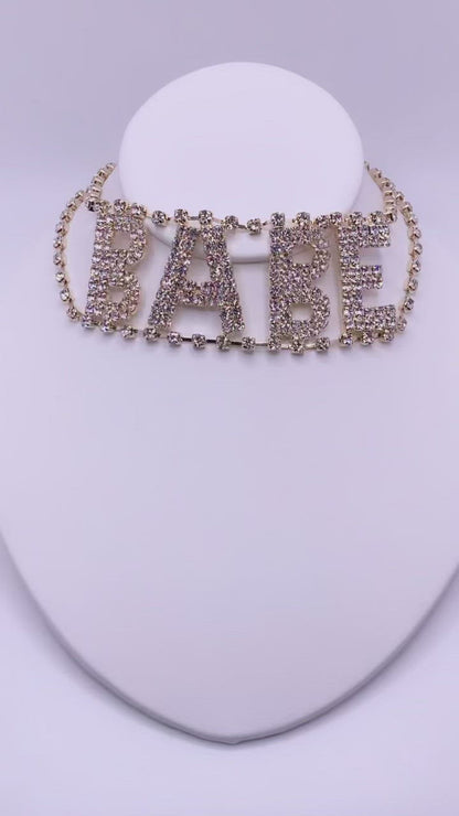 Babe Letter Choker Necklace