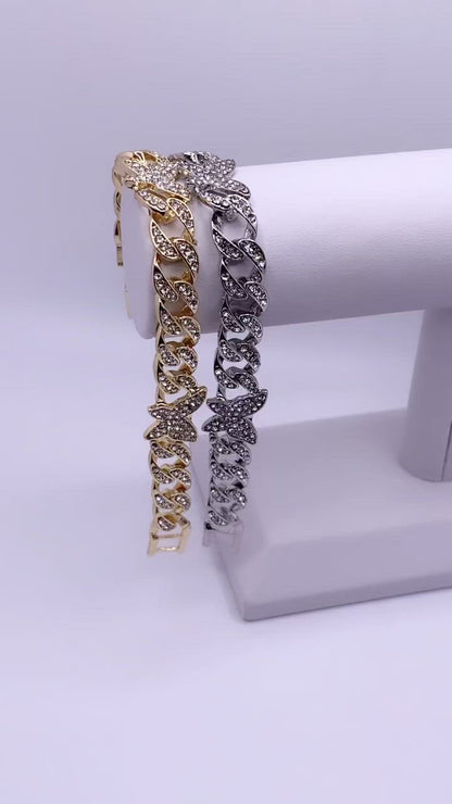 Butterfly Cuban Link Bracelet