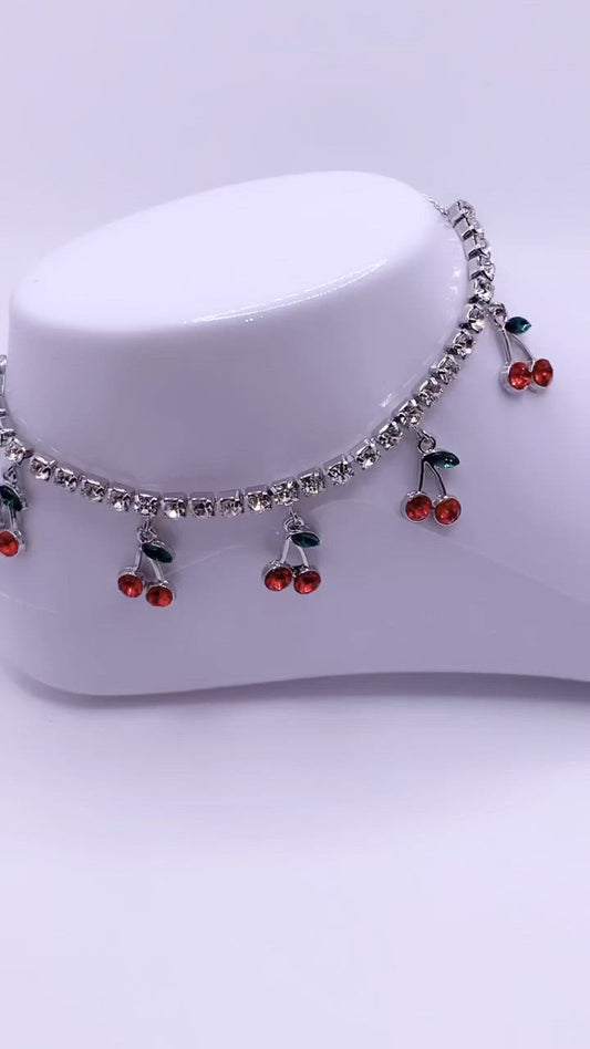 Cherry Pendant Anklet