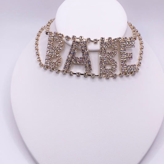 Babe Letter Choker Necklace