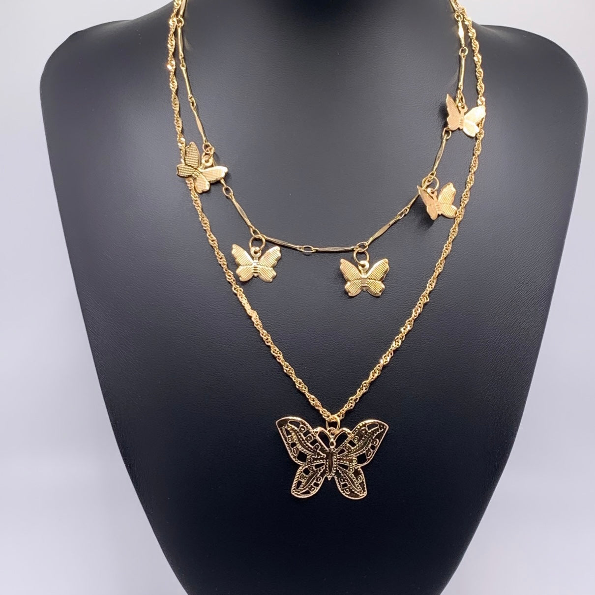 Butterfly Choker Pendant Necklace