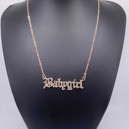 Baby Girl Letter Necklace